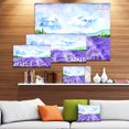 thumbnail image 3 of Blue Lavender Fields Watercolor - Landscape Canvas Art Print, 3 of 4