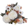 thumbnail image 3 of Artificial Roses Flower Bouquet With Hydrangea Roses Flowers Small Faux Arrangements For Wedding Table Centerpieces Kitchen Home Decorations Photography Props, 3 of 9