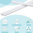 thumbnail image 4 of 10 Pcs PVC Pipe White, 1M Length PVC Hose Duct Hose Piping for Greenhouse Garden Backyard Projects, 4 of 8