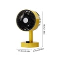 thumbnail image 3 of Portable Desktop Fan Infinitely Adjustable Gears Strong Quiet Wind, Heavy Duty Personal Cooling Fan with Foldable Design, USB Rechargeable Mini Fan for Home Office Bedroom Travel Desk, Yellow, 3 of 6