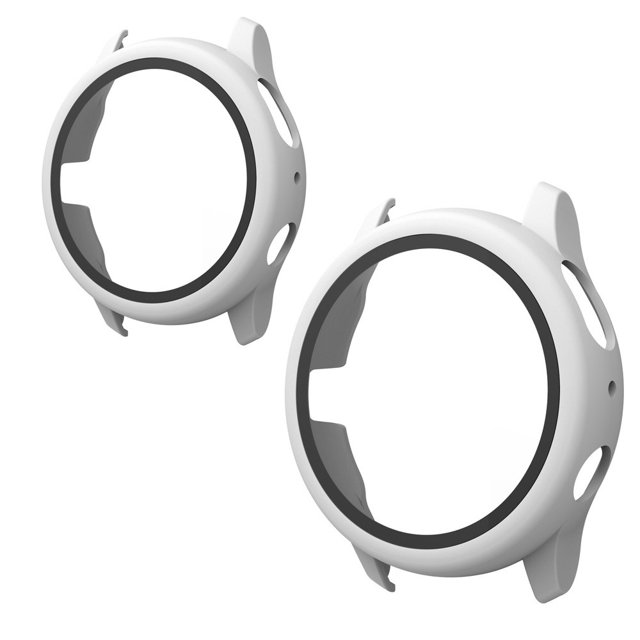 2 Pack Glass+Case Compatible with Samsung Galaxy watch Active 2 40mm 44mm All-Around cover bumper+Screen Protector Galaxy watch active 2 (Ultra-Thin, Anti-Scratch)