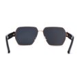 thumbnail image 2 of Womens Metal Rim Oversize Mafia Mob Fashion Sunglasses Gold Black, 2 of 4