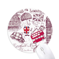 thumbnail image 1 of Big Ben Bus England Flag Sketch Illustration Mouse Pad Comfortable Game Office Mat, 1 of 2