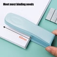 thumbnail image 4 of SIYTUAU Energy Saving Stapler Morandi Color Small Portable Binding Machine Student Stapler Office Stapler Blue Plastic Material Blue, 4 of 6