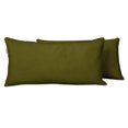 thumbnail image 1 of VargottamIndoor/OutdoorPolyester FabricLumbarPillowCover,All-Weather Waterproof Rectangular Cushion Case for Patio Furniture,12" x 24"Set of 2-Olive Green, 1 of 7