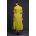 thumbnail image 3 of Bimba Robe à Manches Roulées pour Femmes à Imprimé Géométrique, Col Mandarin, Chemise Boutonnée - X-Grand, 3 of 5