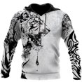 thumbnail image 4 of Chandails à Capuchon pour Hommes Imprimé Animal cool street (F, 2TG), 4 of 8