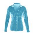 thumbnail image 3 of Timegard Womens Tops Long Sleeve Button Shirts Business Work Casual Tops with Pockets Fall Blouses, 3 of 4