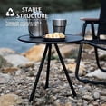 thumbnail image 3 of Iumwxz Outdoor Folding Small Round Table Portable And Adjustable Camping Table Camping Equipment Picnic Double-layer With Light Rack Coffee Table home tool Plastic up to 45% Off, 3 of 6