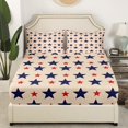 thumbnail image 3 of YST Cartoon Stars Sheet Set Queen Size 4Pcs,Red Blue Stars Fitted Sheet For Adult Teens,Colorful Galaxy Stars Bed Sheets,Starry Sky Pattern Flat Sheet Lightweight,Comfy Breathable 4Pcs, 3 of 5