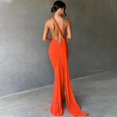 thumbnail image 2 of WTXUE Robes d'Été pour Femmes, Robe Moulante Sans Manches à Dos Ouvert pour Femmes, Maxi, Sortie, Élégante, Fête, Cocktail, Longue, Robe Dos Nu, Orange m, 2 of 8
