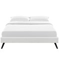 thumbnail image 4 of Pemberly Row Faux Leather Upholstered Queen Platform Bed in White, 4 of 5