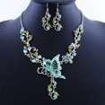 thumbnail image 1 of Ensemble de Boucles d'Oreilles Collier Papillon Mode Mariage Collier Boucles d'Oreilles en Strass, 1 of 10