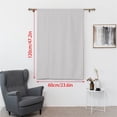 thumbnail image 2 of witspace Double Layer Linen Blackout Tie Up Curtains Thermal Insulated Lined Balloon Roman Shade Bathroom Window Adjustable Rod Pocket for Small Window Light Linen, 2 of 9