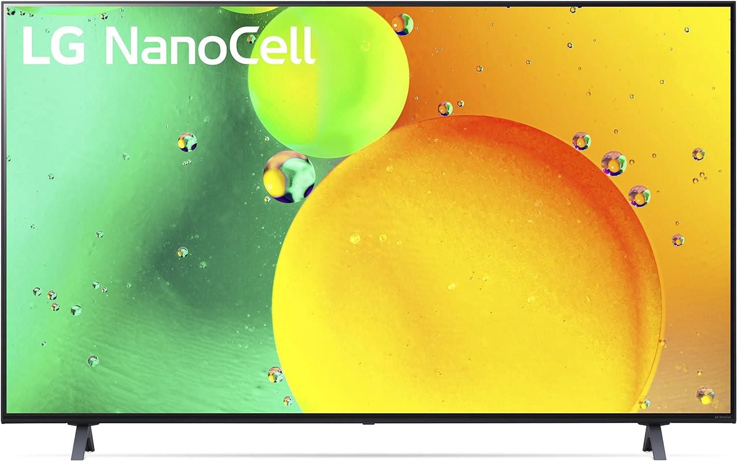 LG Nano75 NanoCell Series 50” Alexa Built-in 4K Smart TV (3840 x 2160), AI-Powered 4K, Cloud Gaming (50NANO75)