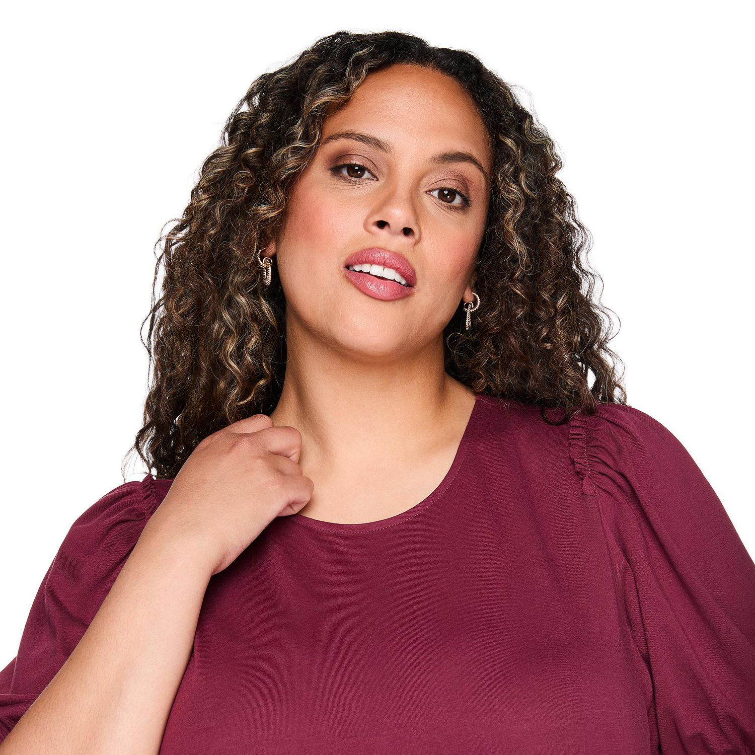 Haut à manches bouffantes Lane Bryant Plus pour femmes