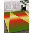 thumbnail image 3 of Ahgly Company Tapis d'Intérieur Lavable en Machine Carré Transitionnel Acajou Brun, 4 Pieds Carré, 3 of 7