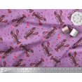 thumbnail image 3 of Soimoi Rayon Crepe Fabric Dot & Lobster Ocean Decor Fabric Printed Yard 46 Inch Wide, 3 of 3