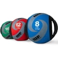 thumbnail image 1 of Iron Body Fitness Dual-Grip Medicine Ball, 12 lb Rubber Exercise Ball with Built-In Handles, 1 of 6