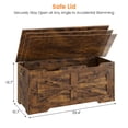 thumbnail image 1 of BeesClover Coffre de Rangement, Banc de Rangement avec Charnière de Sécurité, Coffre de Rangement en Bois, Coffre de Rangement à Couvercle Rabattable pour Couvertures, Banc de Rangement pour Entrée, Salon, Chambre, 1 of 9