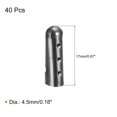 thumbnail image 2 of Unique Bargains 40Pack 4.5x17mm Metal Shoelace Tips Open Mouth Shoelace Repair Cords End Tips Black, 2 of 6