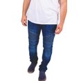 thumbnail image 1 of Jeans à Fermeture Éclair pour Hommes, Coupe Ajustée, Droit, Mode, Extensibles, Style Biker, Skinny Détruit, 1 of 8