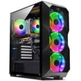 thumbnail image 2 of AQVIN - AQB70 Gaming PC Tower with Intel Core i7 Up to 4.60Ghz, RTX 3050 GDDR6 6GB Graphics Card, 1TB NVMe SSD 16GB RAM Memory, RGB Fans, Windows 11 Pro - Black, 2 of 5