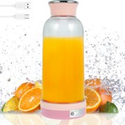 Mini Blender 400ml Portable Blender 1300mAh USB Rechargeable Electric Fruit Juicer Mixer Cup Travel Smoothie Blender Personal Blender Cup for Travel Juice Shakes Smoothies