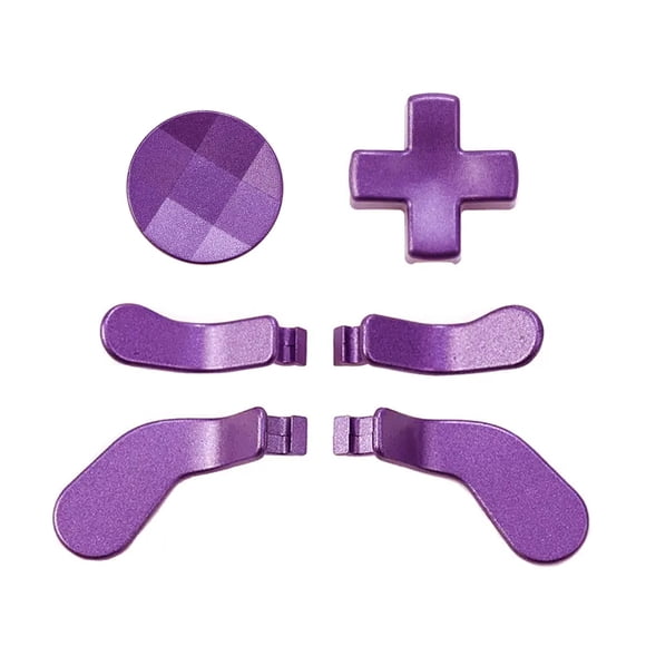 Replacement Thumb sticks D-Pad for Xbox One Elite Series 2 Controller Trigger Button 6 in 1 Metal Paddles Button Purple