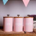 thumbnail image 3 of Metal Sugar Tin Jar Container Candy Sealed Cans Storage Box, Set of Pink, 3 of 8