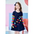 thumbnail image 2 of Robes T-Shirt à Manches Courtes à Rayures pour Petites Filles, 2 of 5