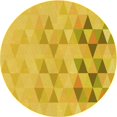 thumbnail image 1 of Ahgly Company Tapis d'Intérieur Ronds Transitionnels Jaunes Lavables à la Machine, 5 Pieds Rond, 1 of 7