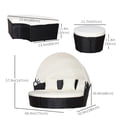 thumbnail image 3 of Outsunny Chaise Longue de Patio avec Canapé-Lit Rond Coussiné 4 Pcs Blanc, 3 of 10