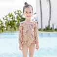 thumbnail image 2 of DecSea Maillot une Pièce Mignon pour Bébé Fille, FPS 50+, Manches Longues, Noué, Dos Nu, Tenue de Plage, 2 of 9