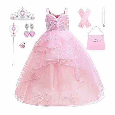 HAWEE Witch Costume Dress for Girls Halloween Cosplay Princess Sequins Mesh Outfits