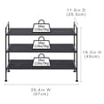 thumbnail image 4 of Mainstays 3 Tier Shoe Rack, Stackable, Metal Frame with Resin Shelf, 3 Tier Shoe Organizer, 4 of 7