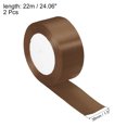 thumbnail image 2 of Unique Bargains 1.5 Inch Wide 24 Yards Satin Ribbon, 2 Pack Double Face Solid Crafts Roll for Party Home DIY Wrapping Decoration, Light Brown, 2 of 6