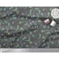 thumbnail image 3 of Soimoi Tissu Canard en Coton Gris Tissu Imprimé Feuilles Artistiques 1 Yard 42 Pouces de Large, 3 of 3