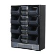 thumbnail image 1 of S SERENABLE Hardware Parts Organizer Wall Mounted Storage Bins for Bolts Small Items Nails Black, 1 of 9