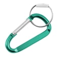 thumbnail image 1 of (6 Pack) Aluminum Multi-Color Carabiner Spring Clip Keychain Green Extra Small, 1 of 1