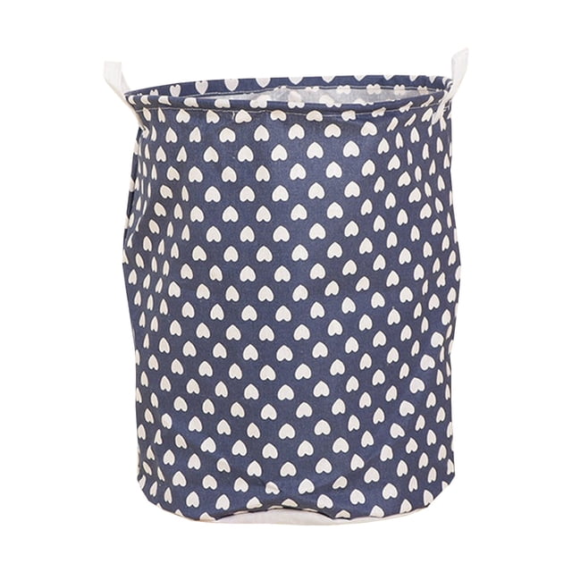 Meitianfacai Panier à Vêtements Panier de Rangement Panier de Rangement en Tissu pour la Maison Panier à Linge Sale Panier de Rangement pour Articles Divers Imprimé Grande Capacité Poignée Panier à Linge Sale (Bleu Foncé)
