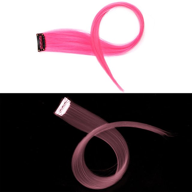 Perruque Lumineuse Perruques Style Simple Extensions de Cheveux Sans Couture Perruques Lumineuses, Perruque pour Femmes