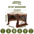 thumbnail image 2 of CLAM Quick-Ensemble Pavillon 12,5 x 12,5 Pieds Abri de Camping Extérieur Portable, Brun (Utilisé), 2 of 12