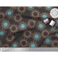 thumbnail image 2 of Soimoi Black Rayon Fabric Sun Mandala Print Fabric by the Yard 42 Inch Wide, 2 of 5