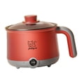 thumbnail image 2 of Luzkey Pot Électrique Mini Pot Électrique Ménager Pot de Cuisson Multifonction Cuiseur de Nouilles Pot Électrique Portable pour Nouilles Shabu Shabu Gris Rouge, 2 of 8