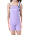 thumbnail image 1 of Pisexur Girls and Boys One Piece Rash Guard Swimsuit Kid Water Sport Short Swimsuit UPF 50+ Sun Protection Bathing Suits 1-16 Years, 1 of 9
