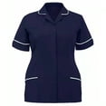 thumbnail image 5 of LYMAYTER Womens V-Neck Medical Scrub Tops Button Nosocomium Groggery Be Common Top for S-3XL, 5 of 5