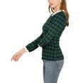 thumbnail image 4 of INSPIRE CHIC Chemise à Manches Longues Contrastées à Col Peter Pan pour Femme TG Vert, 4 of 7