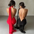 thumbnail image 4 of WTXUE Robes d'Été pour Femmes, Robe Moulante Sans Manches à Dos Ouvert Maxi pour Sortir Élégante Robe de Cocktail Longue, Robes Petite pour Femmes, Robe Dos Nu, Robes Rouges pour Femmes, Rouge P, 4 of 8