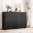 thumbnail image 1 of Dresser for Bedroom, Modern 6 Drawer Dresser for Bedroom, Wide Wood Chests of Drawers Storage With Metal Handle for Entryway, Hallway,Living Room, 1 of 7